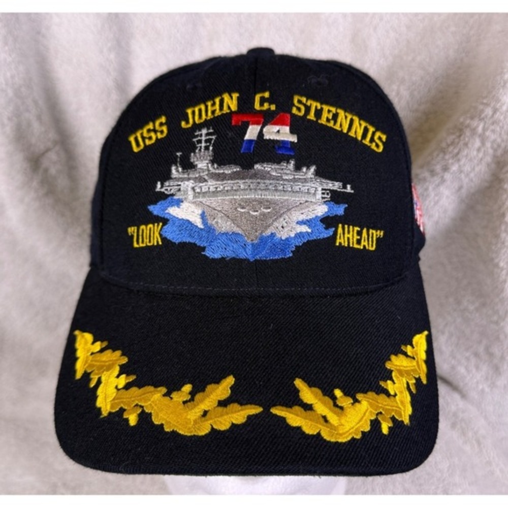 USS John C Stennis‎ CVN-74 US Navy Snapback Hat Cap Made in USA Look Ahead